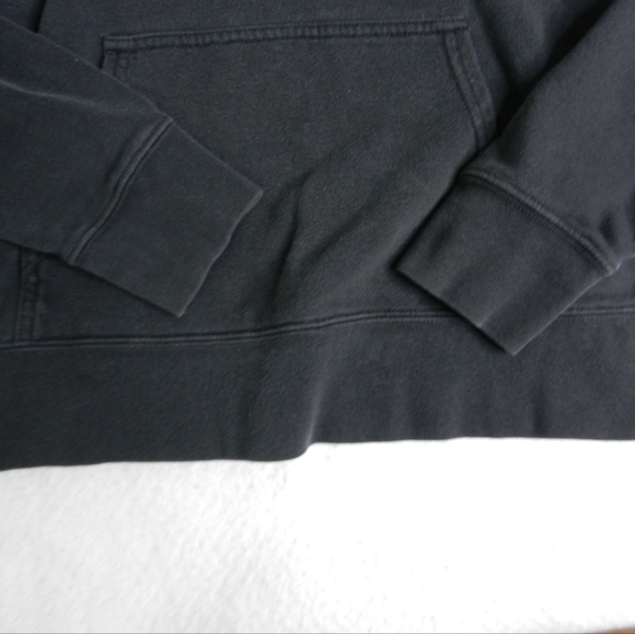 Y2K The North Face Hooded Sweatshirt Women's Small Black White Big Logo - Picture 2 of 5